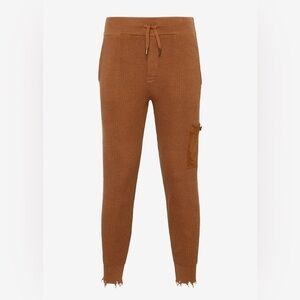 NWT SER.O.YA Jason Sweater Knit Jogger Cognac Brown sz Medium